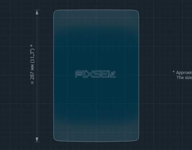 Защитное стекло Pixsel на монитор VOLVO EX30 - 13.4“ 2023 - (гибридное мат)
