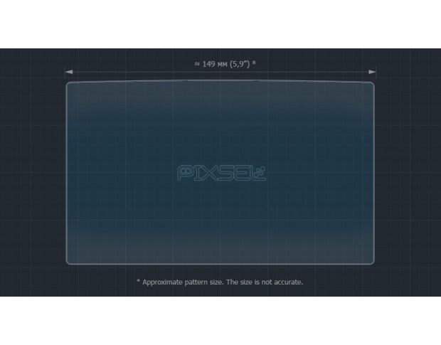 Захисне скло Pixsel на монітор VOLVO V 40 - 6.8“ 2014 - (гібридне мат)