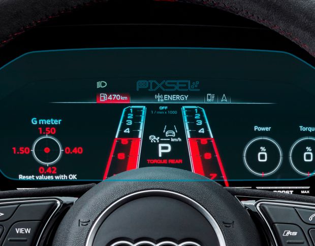 Захисне скло Pixsel на панель приладів AUDI A3 / S3 / RS3 - 11.9“ 2020 - (гібридне мат)