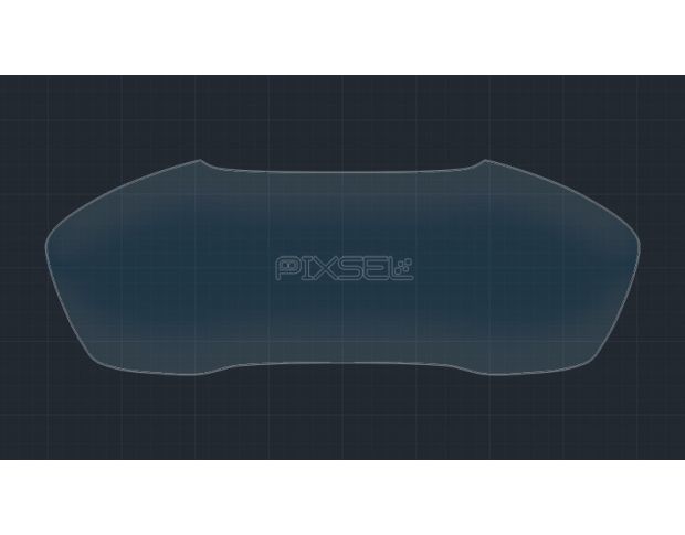 Защитное стекло Pixsel на приборную панель AUDI A4 / S4 / RS4 - 12“ 2015 - 2018 (гибридное мат)
