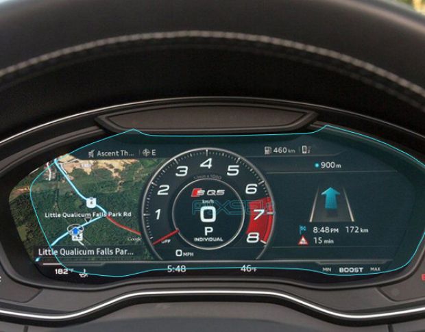 Защитное стекло Pixsel на приборную панель AUDI A4 / S4 / RS4 - 12“ 2015 - 2018 (гибридное мат)