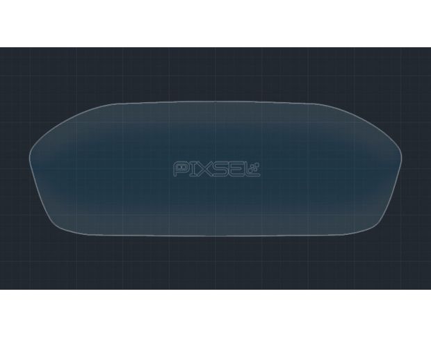 Захисне скло Pixsel на панель приладів AUDI A4 / S4 / RS4 - 12“ 2021 - (гібридне глянець)