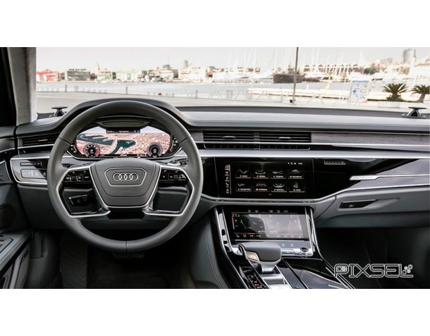Защитное стекло Pixsel на приборную панель AUDI A8 / S8 - 11.9“ 2023 - (гибридное глянец)