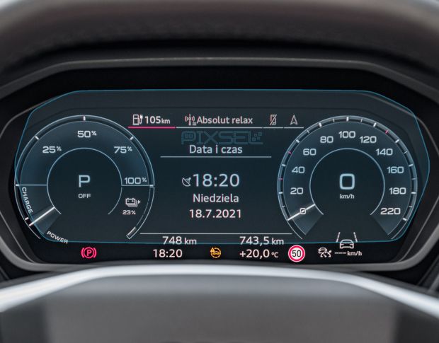 Захисне скло Pixsel на панель приладів AUDI Q4 e-tron - 9.9“ 2021 - (гібридне мат)