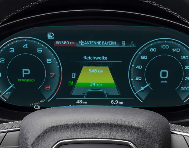 Защитное стекло Pixsel на приборную панель AUDI Q5/SQ5 - 12“ 2021 - 2024 (гибридное мат)
