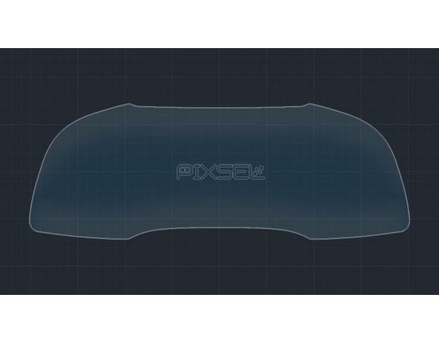 Захисне скло Pixsel на панель приладів AUDI Q7/SQ7/RSQ7 - 12“ 2015 - 2018 (гібридне мат)