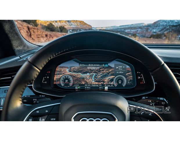 Захисне скло Pixsel на панель приладів AUDI Q8 / SQ8 / RSQ8 - 12“ 2018 - 2022 (гібридне глянець)