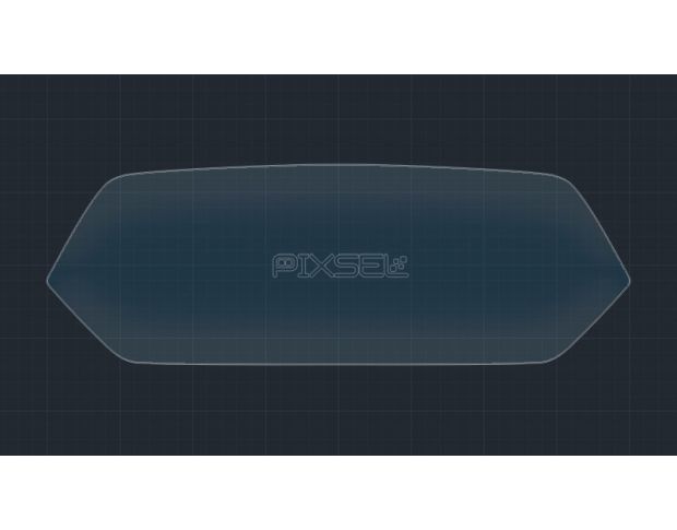 Захисне скло Pixsel на панель приладів AUDI Q8 E-Tron - 14.4“ 2022 - 2025 (гібридне глянець)