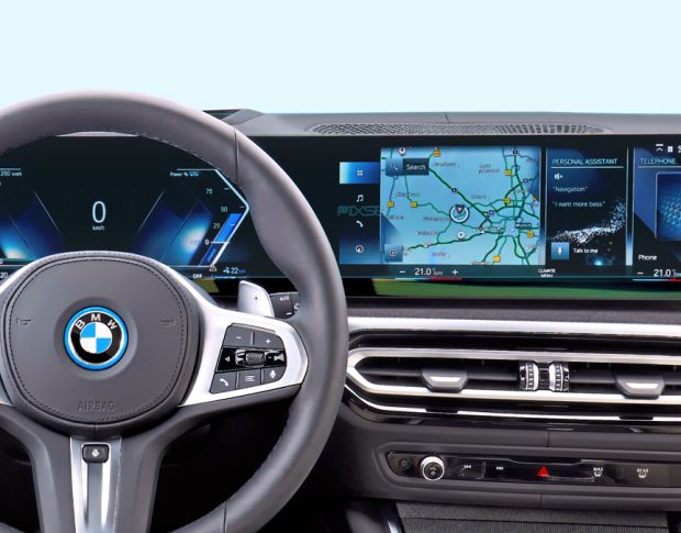 Защитное стекло Pixsel на приборную панель BMW 3 / M3 - 30.1“ 2022 - (G20, G21, G80, G81) (гибридное глянец)