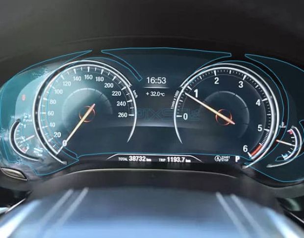 Защитное стекло Pixsel на приборную панель BMW 5 / M5 - 14.6“ 2017 - 2020 (G30, G31, G38, F90) (гибридное мат)