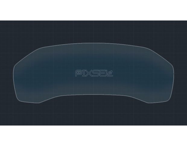 Захисне скло Pixsel на панель приладів BMW 8 / M8 - 14“ 2018 - (G14, G15, G16 / F91, F92, F93) (гібридне мат)