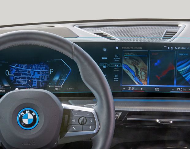 Защитное стекло Pixsel на приборную панель BMW iX1 - 26.2“ 2022 - (U11) (гибридное мат)