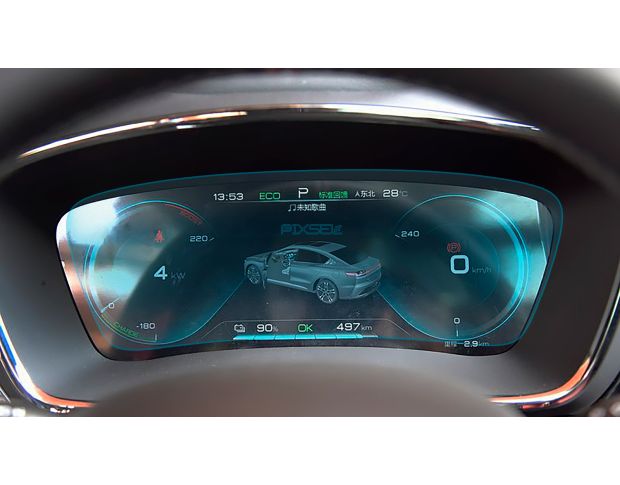 Защитное стекло Pixsel на приборную панель BYD HAN - 12“ 2022 - (гибридное мат)