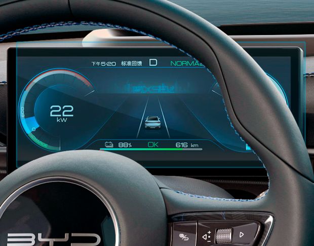 Захисне скло Pixsel на панель приладів BYD SEAL - 11“ 2022 - (гібридне глянець)