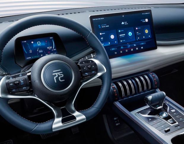 Защитное стекло Pixsel на приборную панель BYD YUAN PLUS - 7.8“ 2022 - (гибридное глянец)