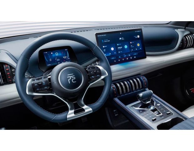 Защитное стекло Pixsel на приборную панель BYD YUAN PLUS - 7.8“ 2022 - (гибридное глянец)