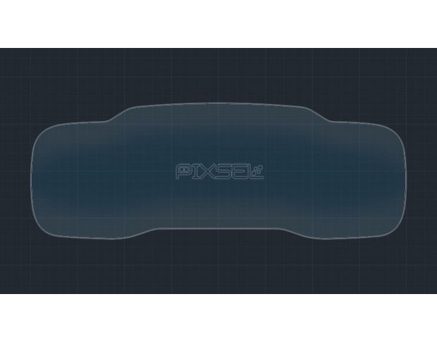 Защитное стекло Pixsel на приборную панель CITROEN C5 Aircross - 12“ 2022 - (гибридное мат)