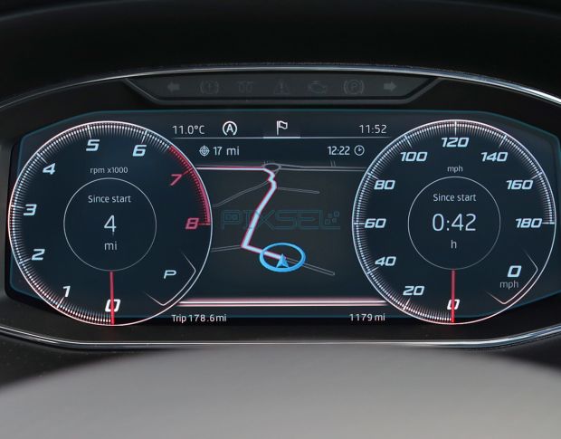 Захисне скло Pixsel на панель приладів CUPRA ATECA - 9.9“ 2020 - (гібридне глянець)