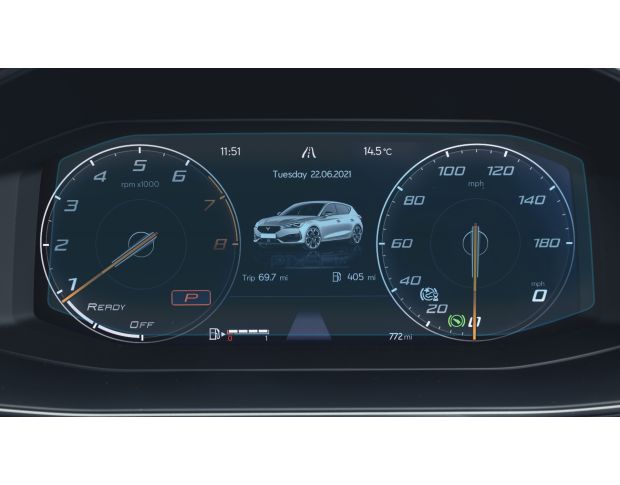Захисне скло Pixsel на панель приладів CUPRA LEON - 9.9“ 2020 - 2024 (гібридне мат)