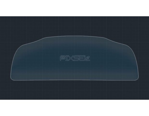 Защитное стекло Pixsel на приборную панель DS 7 - 11.9“ 2018 - (гибридное глянец)
