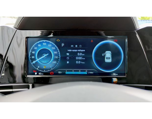 Захисне скло Pixsel на панель приладів HYUNDAI ELANTRA - 10.3“ 2021 - (гібридне мат)