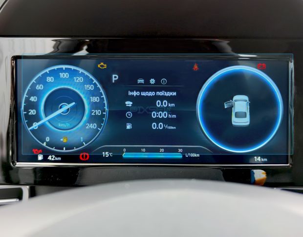 Захисне скло Pixsel на панель приладів HYUNDAI ELANTRA - 10.3“ 2021 - (гібридне мат)
