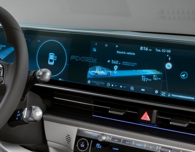 Захисне скло Pixsel на панель приладів HYUNDAI IONIQ 6 - 28“ 2022 - (гібридне глянець)