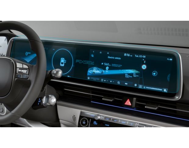 Захисне скло Pixsel на панель приладів HYUNDAI IONIQ 6 - 28“ 2022 - (гібридне глянець)