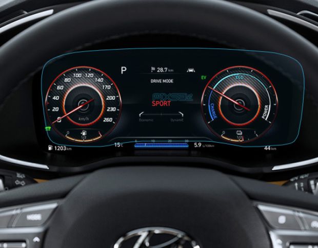 Захисне скло Pixsel на панель приладів HYUNDAI SANTA FE - 12.8“ 2020 - 2022 (гібридне глянець)