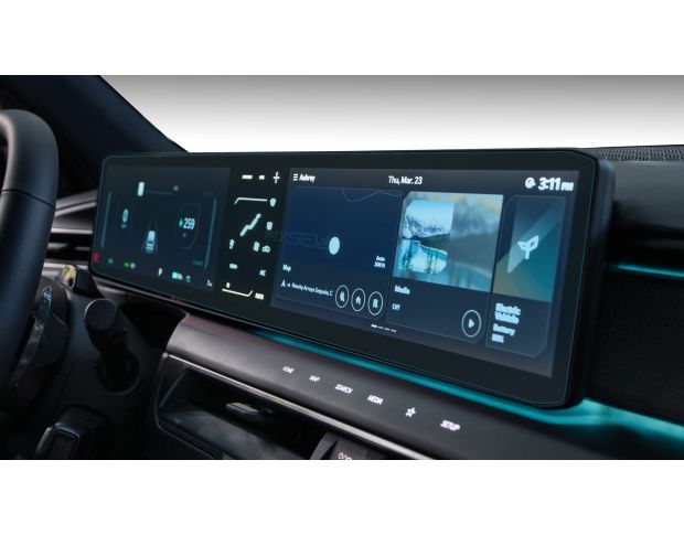 Захисне скло Pixsel на панель приладів KIA EV9 - 28.3“ 2023 - (гібридне глянець)