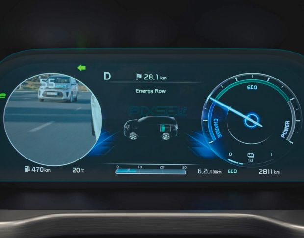 Захисне скло Pixsel на панель приладів KIA SORENTO 13.4“ 2020 - 2023 (гібридне глянець)
