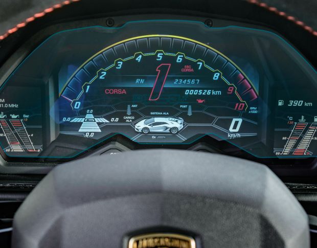 Захисне скло Pixsel на панель приладів LAMBORGHINI AVENTADOR - 13.8“ 2018 - (гібридне мат)