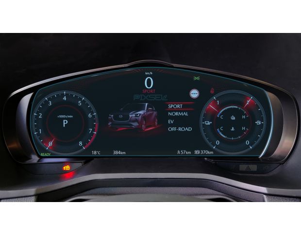 Защитное стекло Pixsel на приборную панель MAZDA CX-60 - 12.1“ 2022 - (гибридное мат)
