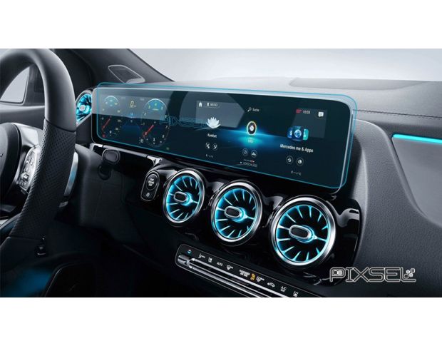 Захисне скло Pixsel на панель приладів MERCEDES BENZ B-CLASS - 24.7“ 2018 - (гібридне мат)