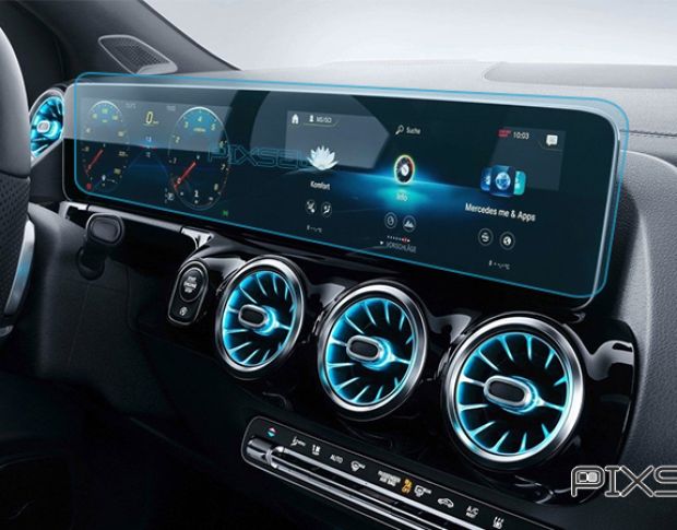 Захисне скло Pixsel на панель приладів MERCEDES BENZ B-CLASS - 24.7“ 2018 - (гібридне мат)