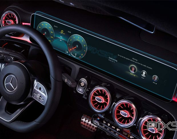 Захисне скло Pixsel на панель приладів MERCEDES BENZ CLA-CLASS - 24.7“ 2019 - (гібридне мат)