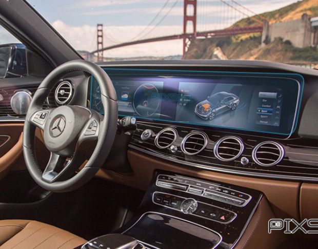 Захисне скло Pixsel на панель приладів MERCEDES BENZ E-CLASS - 28.5“ 2017 - 2018 (гібридне мат)
