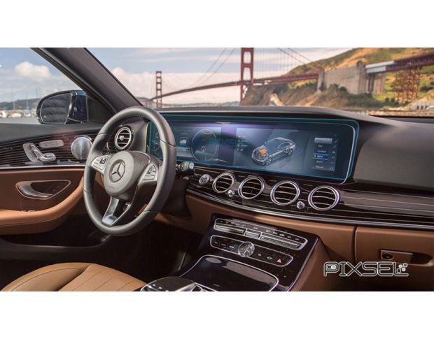 Захисне скло Pixsel на панель приладів MERCEDES BENZ E-CLASS - 28.5“ 2017 - 2018 (гібридне мат)