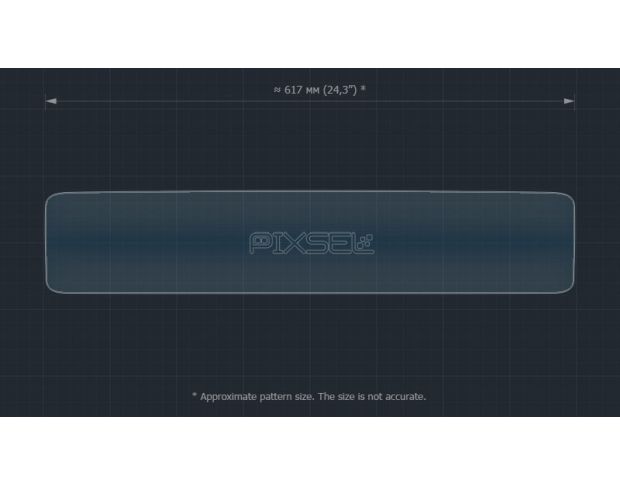 Захисне скло Pixsel на панель приладів MERCEDES BENZ EQB - 24.7“ 2021 - 2023 (гібридне глянець)