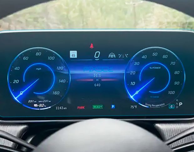 Захисне скло Pixsel на панель приладів MERCEDES BENZ EQE - 14.5“ 2022 - (гібридне глянець)