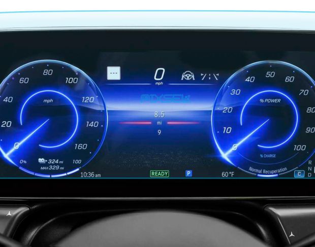 Защитное стекло Pixsel на приборную панель MERCEDES BENZ EQS - 14.5“ 2022 - (гибридное мат)