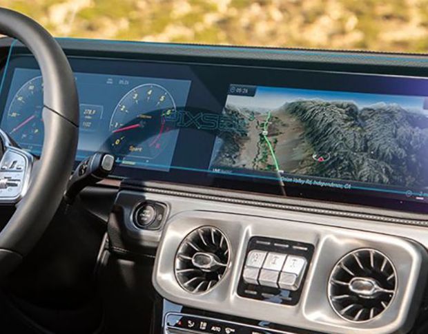 Захисне скло Pixsel на панель приладів MERCEDES BENZ G-CLASS - 28.5“ 2019 - 2024 (гібридне мат)