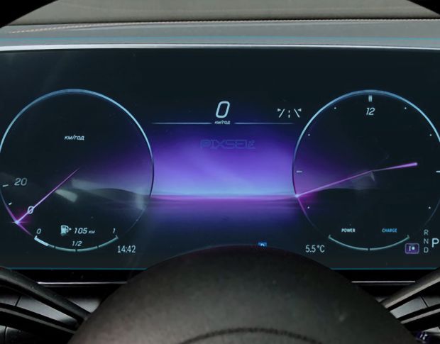 Захисне скло Pixsel на панель приладів MERCEDES BENZ GLC-CLASS - 14.4“ 2023 - (гібридне мат)