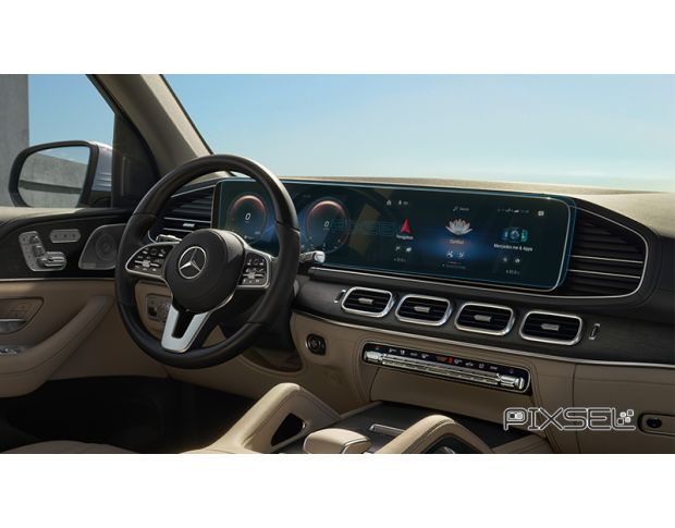 Захисне скло Pixsel на панель приладів MERCEDES BENZ GLS-CLASS - 28.5“ 2024 - (гібридне мат)