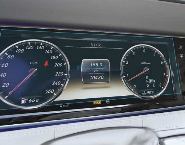 Захисне скло Pixsel на панель приладів MERCEDES BENZ S-CLASS - 12.1“ 2013 - 2017 (гібридне мат)