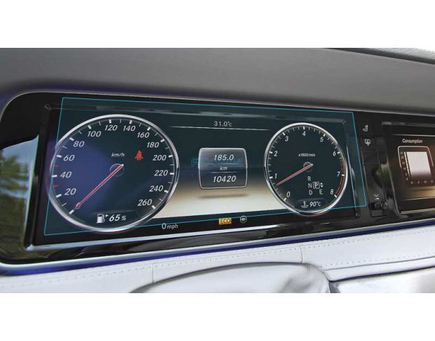 Захисне скло Pixsel на панель приладів MERCEDES BENZ S-CLASS - 12.1“ 2013 - 2017 (гібридне мат)