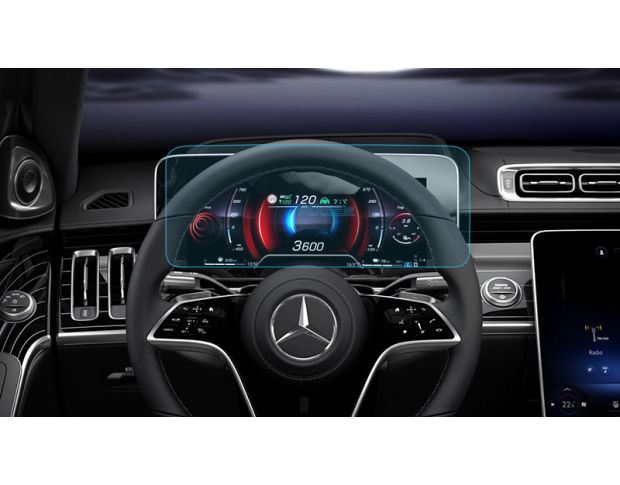 Захисне скло Pixsel на панель приладів MERCEDES BENZ S-CLASS - 15.5“ 2020 - (гібридне мат)