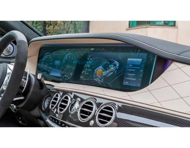 Захисне скло Pixsel на панель приладів MERCEDES BENZ S-CLASS - 28.5“ 2020 - (гібридне глянець)