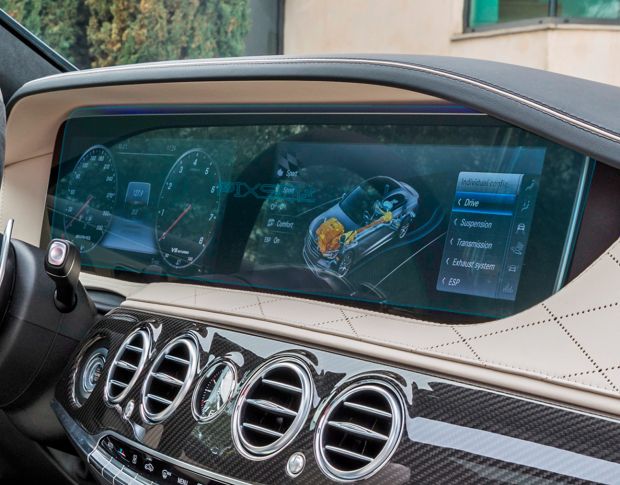 Захисне скло Pixsel на панель приладів MERCEDES BENZ S-CLASS - 28.5“ 2020 - (гібридне мат)