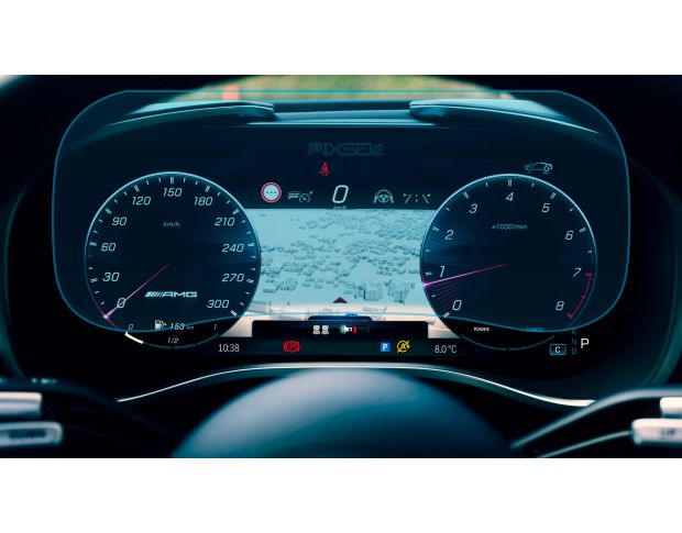 Защитное стекло Pixsel на приборную панель MERCEDES BENZ SL-CLASS - 13.5“ 2022 - (гибридное мат)